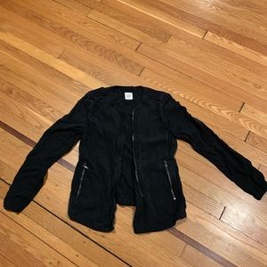 Black Gap jacket. Moto style. Cotton with zipper